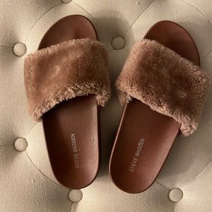 Steve Madden Fur Slippers
